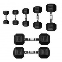 Гантель 10кг Perform Better Rubber Encased Hex Dumbbells 4137-10\BK-10-00