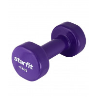 Гантель виниловая Star Fit DB-101 4 кг, фиолетовый.