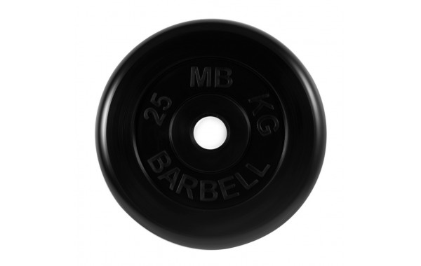 Диск обрезиненный d51мм MB Barbell MB-PltB51-25 25кг черный 600_380