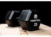 Гантель обрезиненная YouSteel HEX DB 20 кг