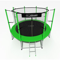 Батут 14ft i-Jump Classic Light с лестницей зеленый