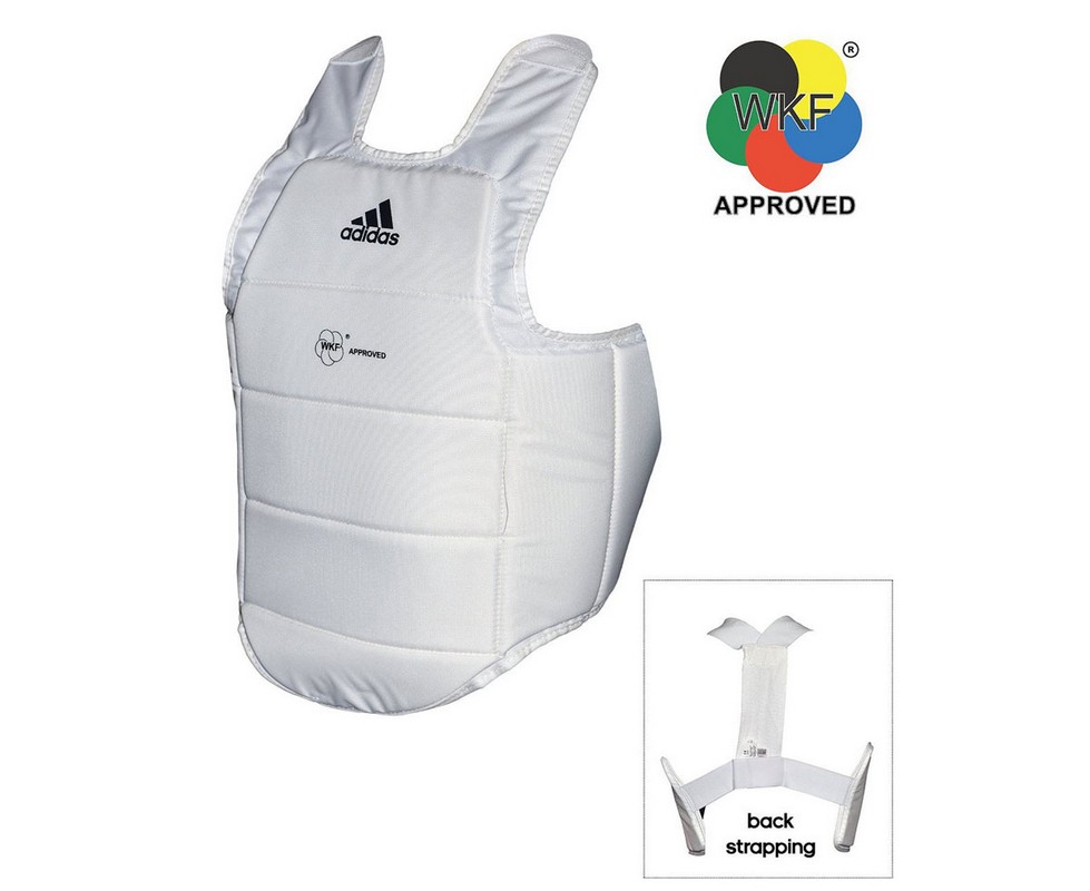 Защита корпуса Adidas Chest Guard WKF белая adiP03 979_800