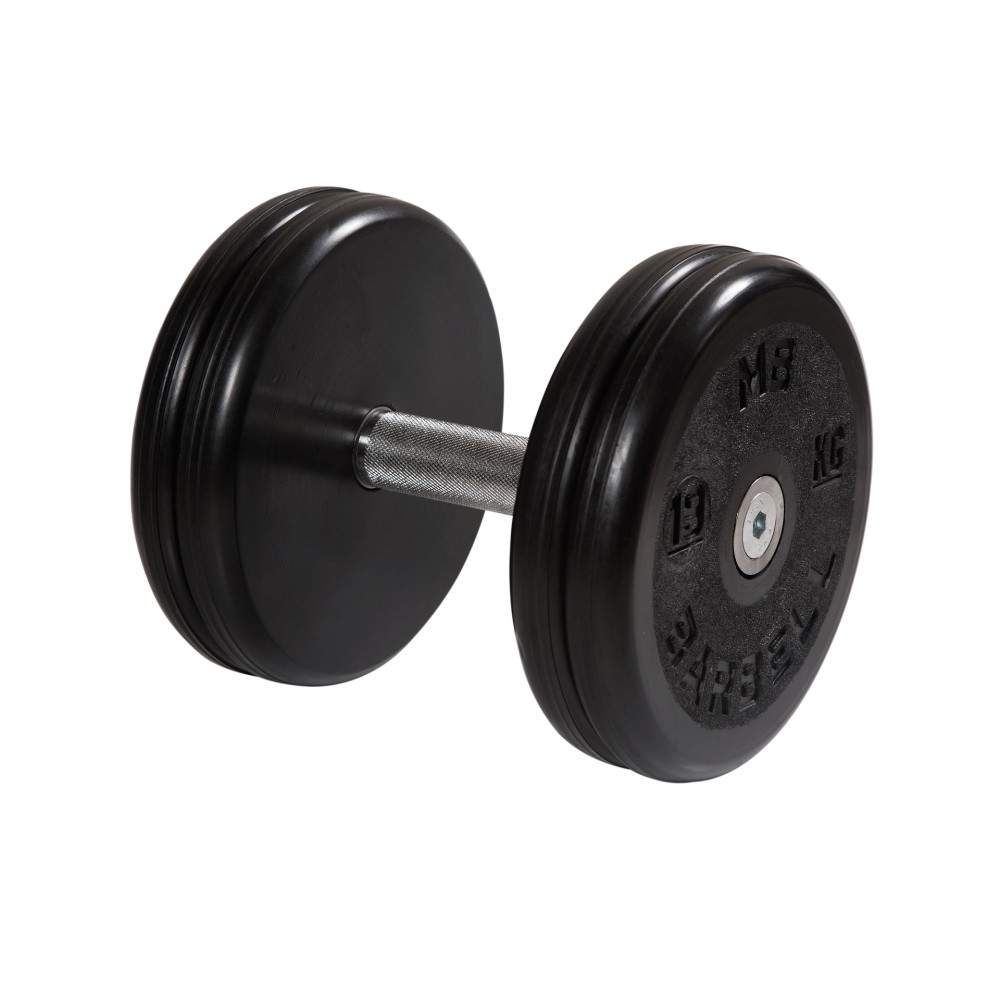 Гантель классик с вращающейся ручкой хром 19 кг MB Barbell MB-FdbEM-B19 1000_1000