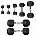 Гантель 17,5кг Perform Better Rubber Encased Hex Dumbbells 4137-17,5\BK-17-00 120_120