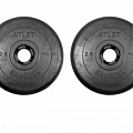 Диски обрезиненные d31 2x2,5кг MB Barbell Atlet MB-AtletB31-2,5 черный 120_120